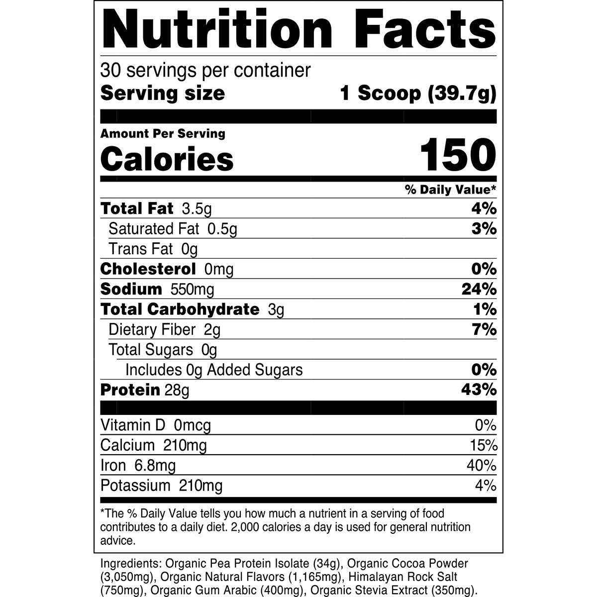 100% Pea Protein Isolate