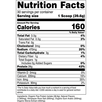 100% Pea Protein Isolate